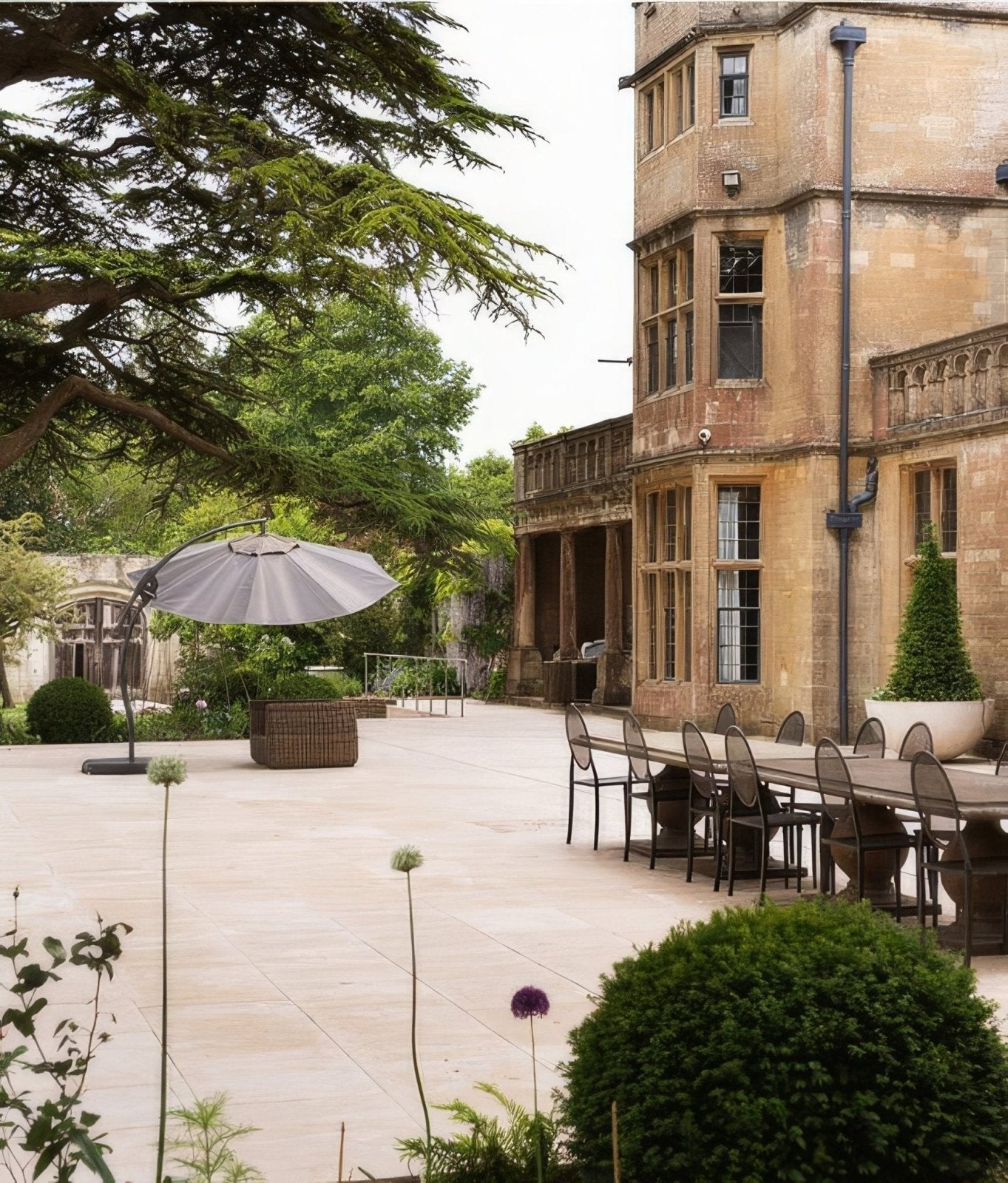 Buscot Limestone Paving Tumbled & Etched Finish