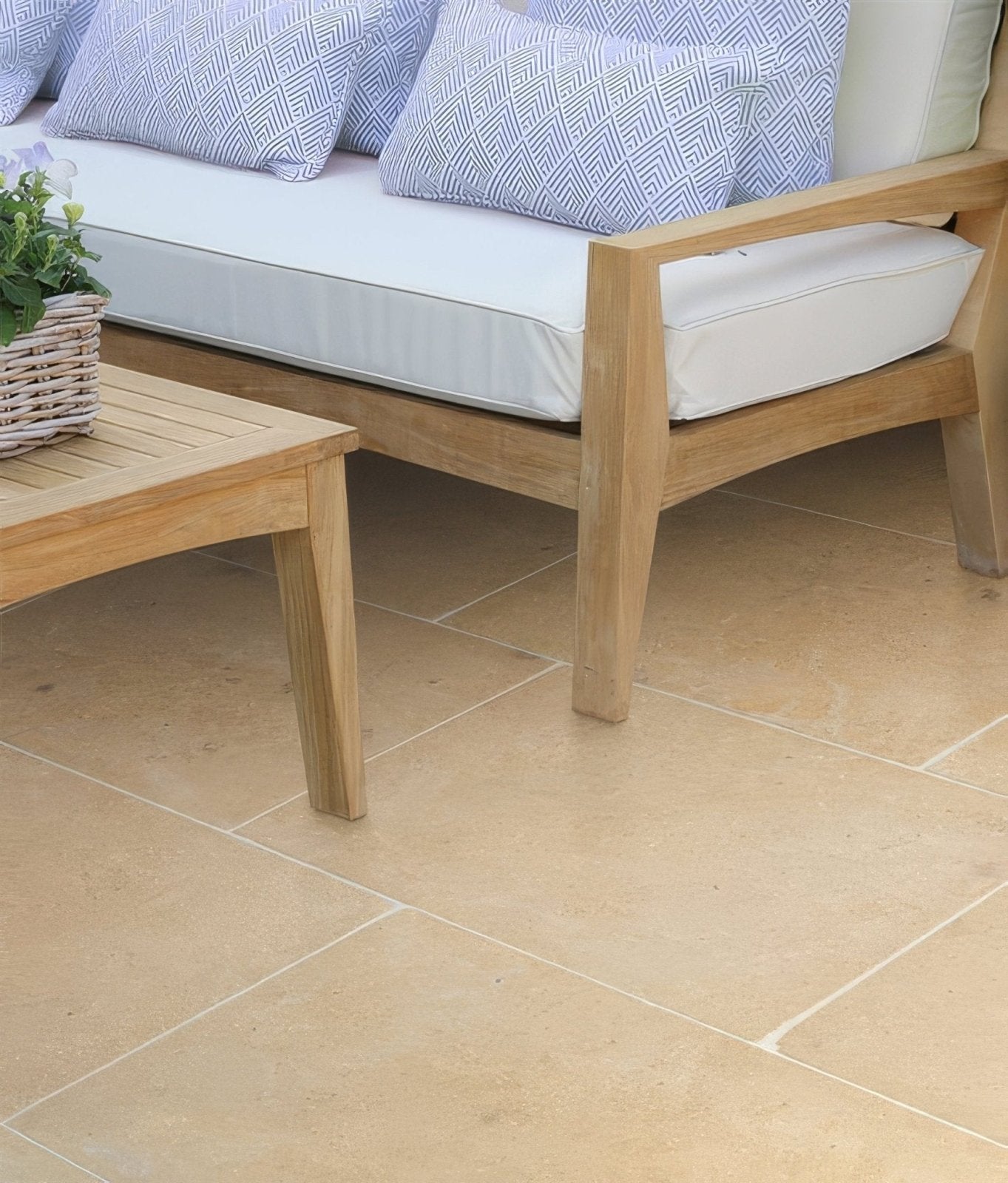 Buscot Limestone Paving Tumbled & Etched Finish
