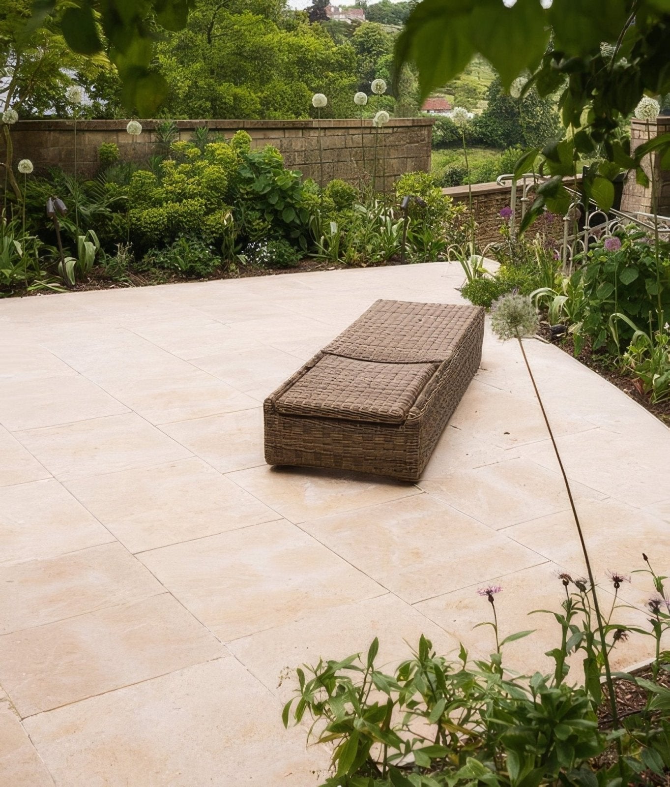 Buscot Limestone Paving Tumbled & Etched Finish