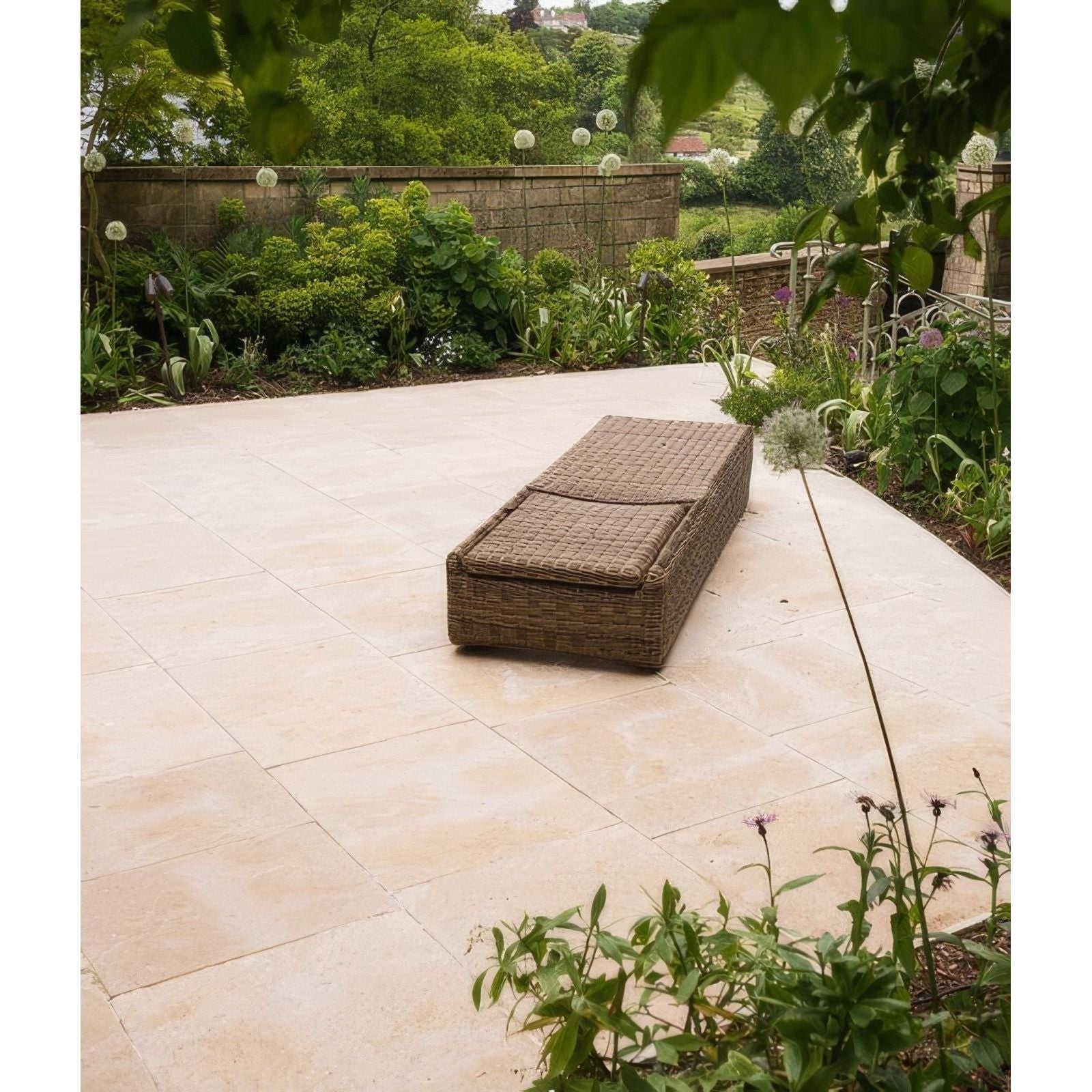 Buscot Limestone Paving Tumbled & Etched Finish