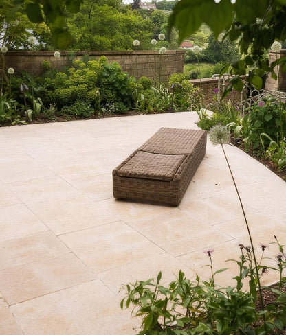 Buscot Limestone Paving Tumbled & Etched Finish