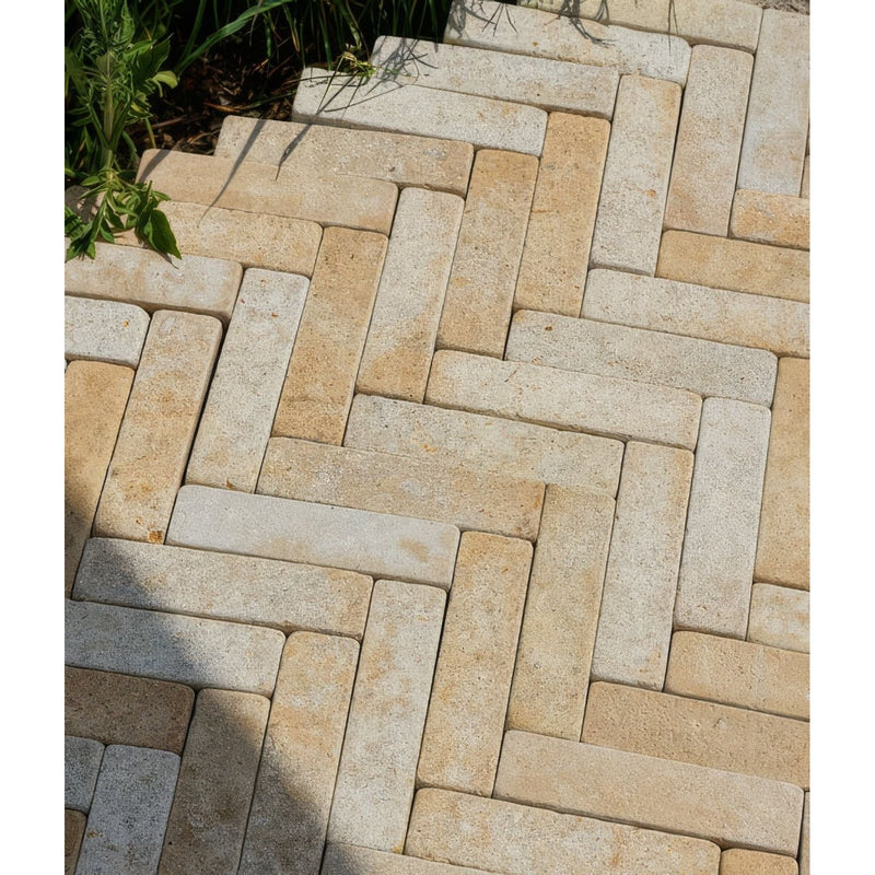 Buscot Limestone Tumbled & Etched Klinkers