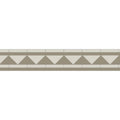 Byron dover white and grey beige and taupe triangular mosaic tile border with repeating geometric pattern
