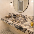 Byzantine Porcelain Forum Sculpted beige and grey geometric porcelain tile