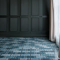 Byzantine Porcelain Lauro Sculpted blue and white patterned porcelain tile