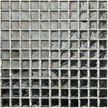 Byzantium platinum glass mosaic silver-toned textured tiles with a glossy finish and subtle shade variations