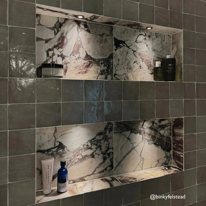 Calacatta Viola Honed Marble Tile