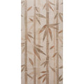 Beige bamboo-themed wallpaper with subtle brown and tan leaf patterns for wall decor 60x30cm