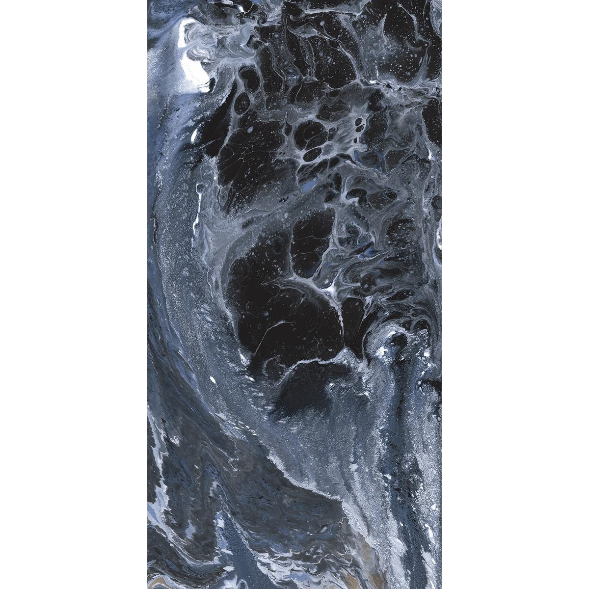 Canyon Azul 60 x 120cm blue, grey and white marble-effect tiles with swirling veining