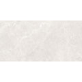 A sleek light gray marble-effect Capitol White polished tile with subtle veining and a glossy smooth finish