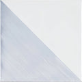 Capri sea mist hand painted tile with a sleek brushed silver metallic surface and diagonal light to dark gray gradient