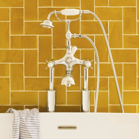 Carnival Oro Yellow Glazed Tile - alternate view