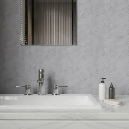 Carrara White Hexagon