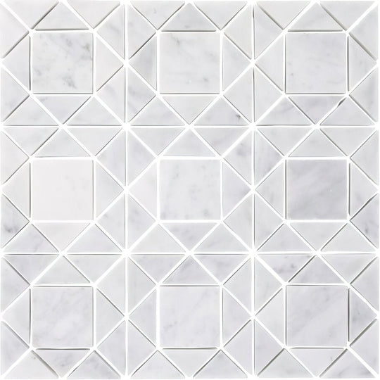 Carrara White Jewel Mosaic - alternate view