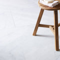 Carrara white marble 45.7 x 45.7cm floor tiles with white marble effect and subtle gray veining