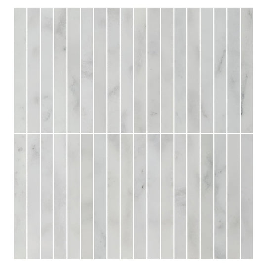Carrara White Marble Kitkat Mosaic Tile