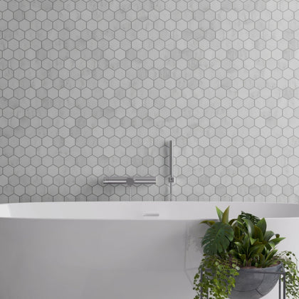 Carrara White Polished Hexagon