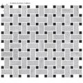 Gray and black marble carrara white st laurent basketweave mosaic tile with woven pattern for wall or floor use