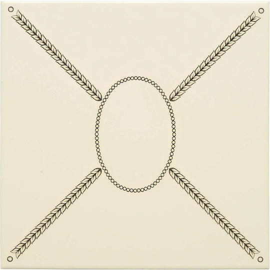 Cartouche Charcoal Grey on County White