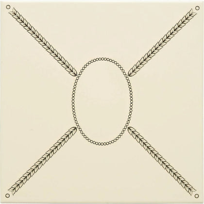 Cartouche Charcoal Grey on County White