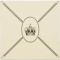 Cartouche with Sovereign Crown Charcoal Grey on County White