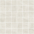 Beige marble-effect cashmire white mosaic tile 30 x 30cm with subtle veining and glossy finish for wall or floor use
