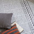 Casino baccarat patterned tile with black and white geometric cross design for floor installation