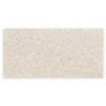 Beige rectangular cathedral antique tile with subtle natural stone texture and faint gray veining 20 x 40cm