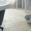 Beige rectangular cathedral classic 20 x 40cm floor tiles with subtle texture and light grout lines