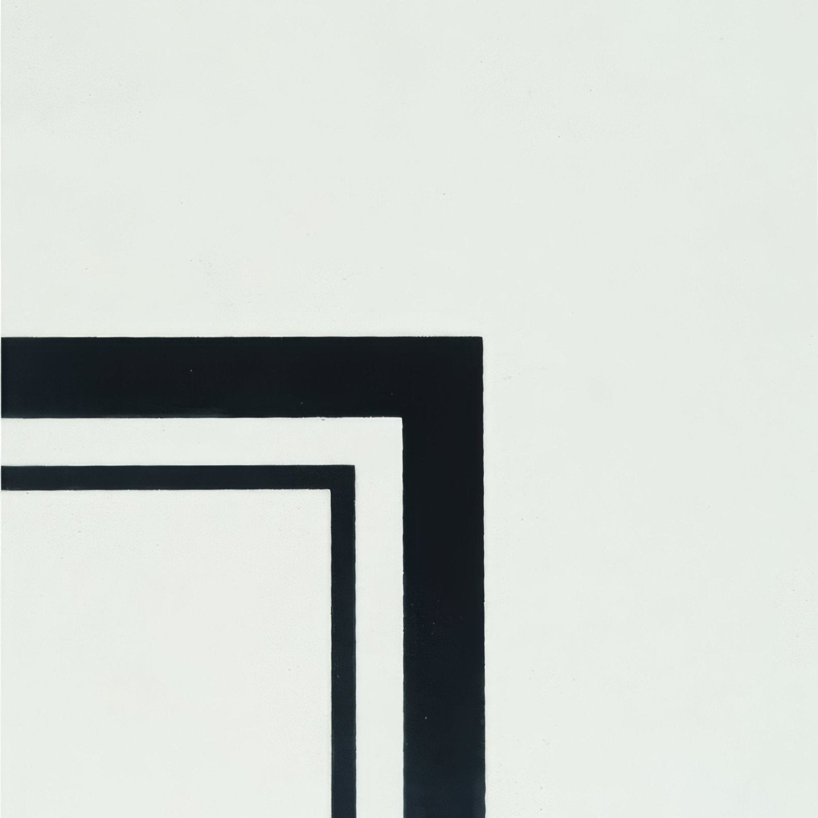 Black rectangular Cavendish internal corner frame with sharp edges on a Dover white background