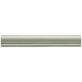 A sleek celadon dado rail moulding with a satin-finished metallic rod featuring smooth cylindrical shape and subtle highlights