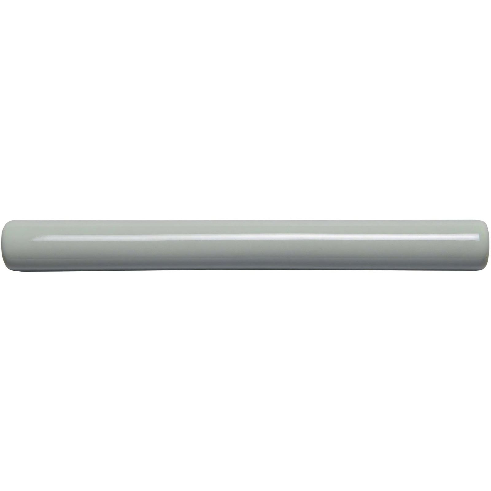 A sleek matte gray cylindrical handle with a smooth finish on the celadon semi round pencil border product