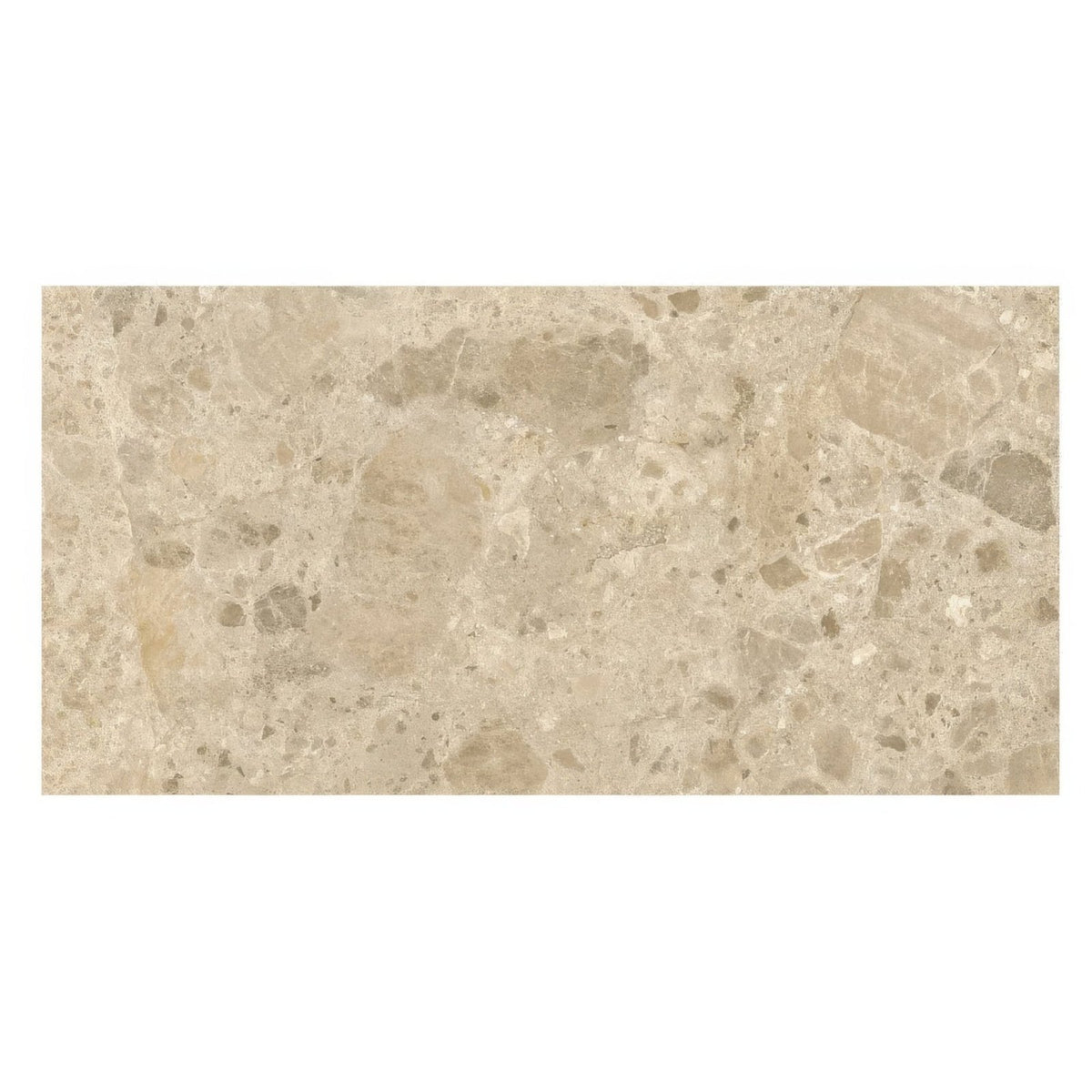 Ceppo beige 60 x 30cm beige marble tile with subtle gray veining and polished smooth surface