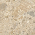 Beige terrazzo tile ceppo mix 60 x 60cm with speckled brown gray and white aggregate pattern