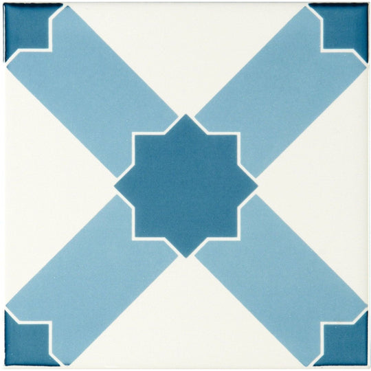 Chambray Blue on Brilliant White