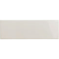 Chancel Grey Large Brick 228x75mm, a glossy pale grey ceramic wall tile in the elongated brick format