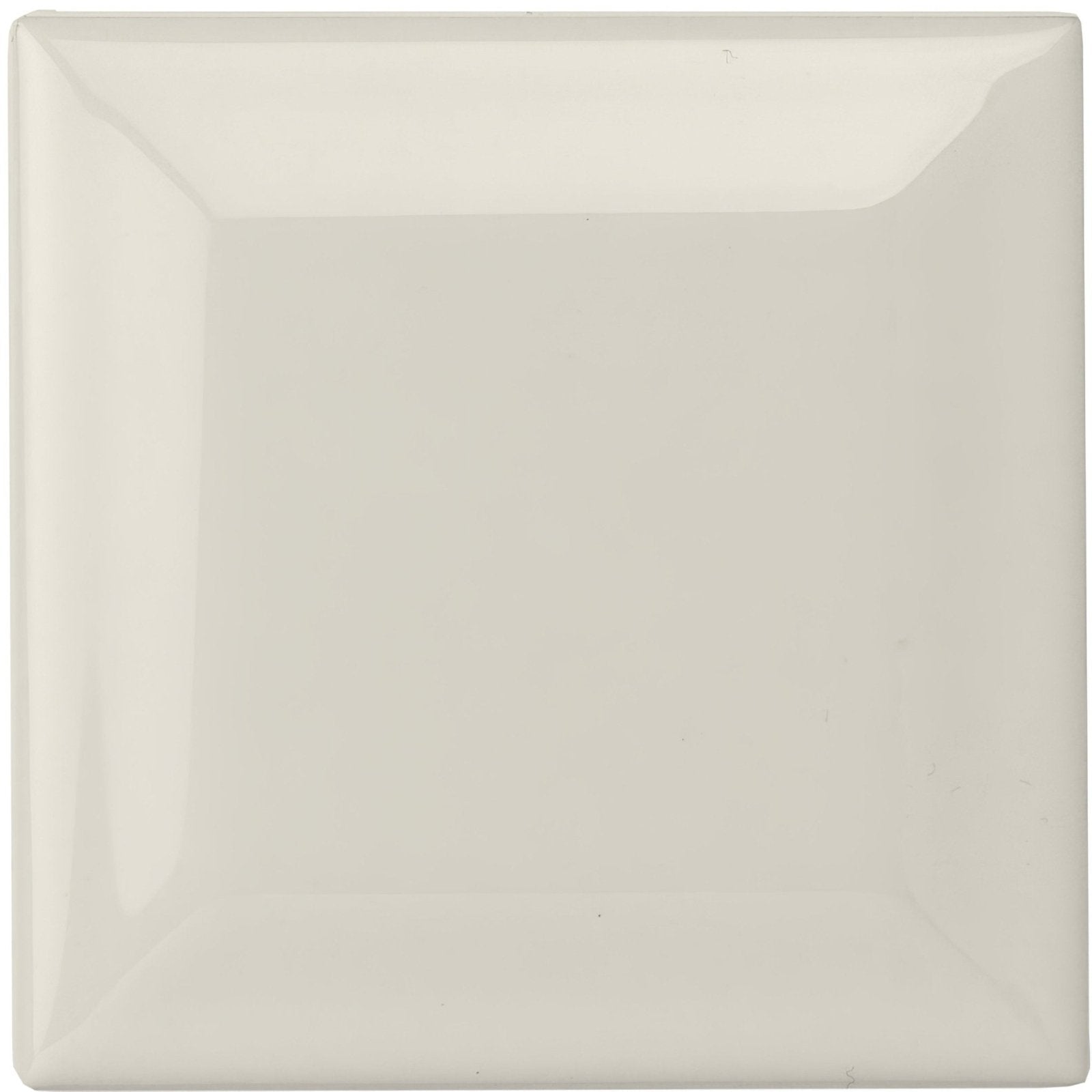 Cream-colored cream-colored square ceramic tile with a glossy finish chancel grey metro bevelled tile 75 x 75mm