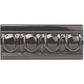 Charcoal Grey Egg & Dart Moulding Ceramic Wall Tile 152x65mm