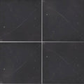 Dark gray chequers court black marble tiles with subtle white veining for elegant interior flooring and wall design