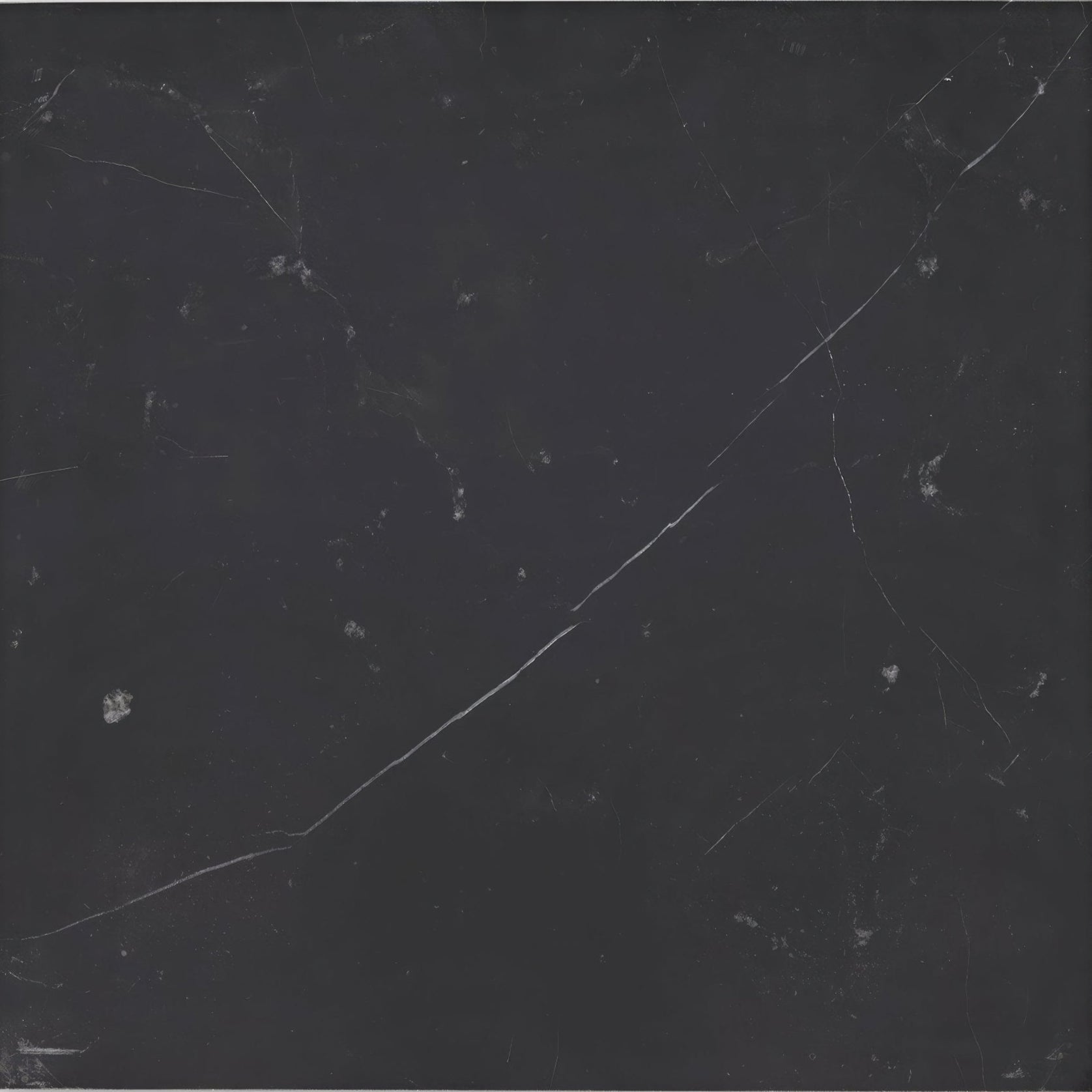 Dark gray chequers court black marble tile with subtle white veining for elegant flooring and wall applications