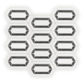 White and black hexagonal mosaic tile with sleek modern design in chequers court double hexagon pattern