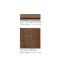 Brown ceramic torus moulding and field tile in chestnut field tile product for wall or flooring use