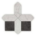 Chiesa black white and black marble mosaic tile with a cross-like geometric pattern for decorative use
