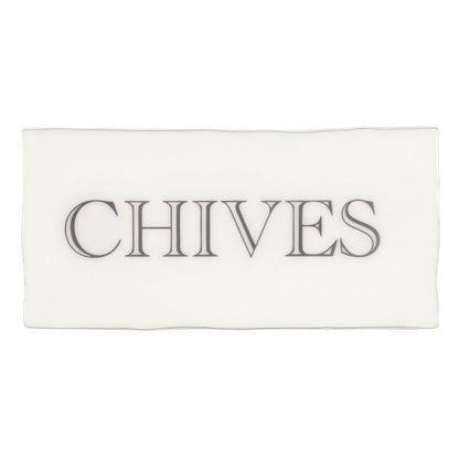 Chives in Grey on Cotton