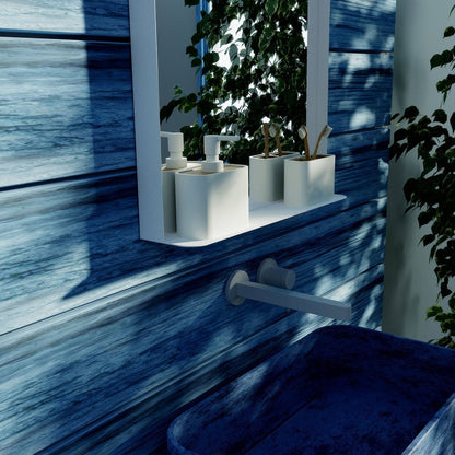 City Mirror with Shelf 50 White