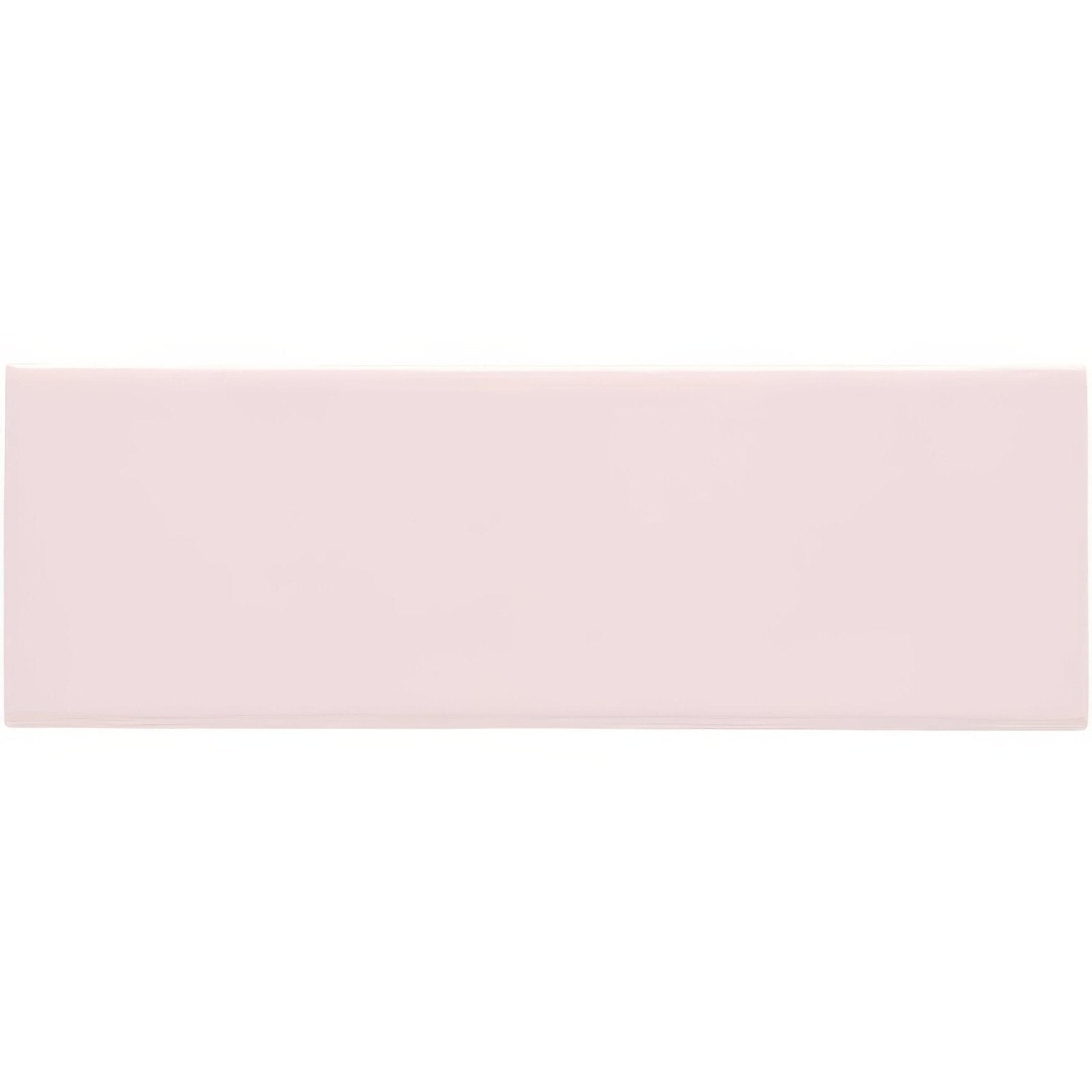 A smooth rectangular pink ceramic brick tile clare with a subtle glossy finish for wall or floor use