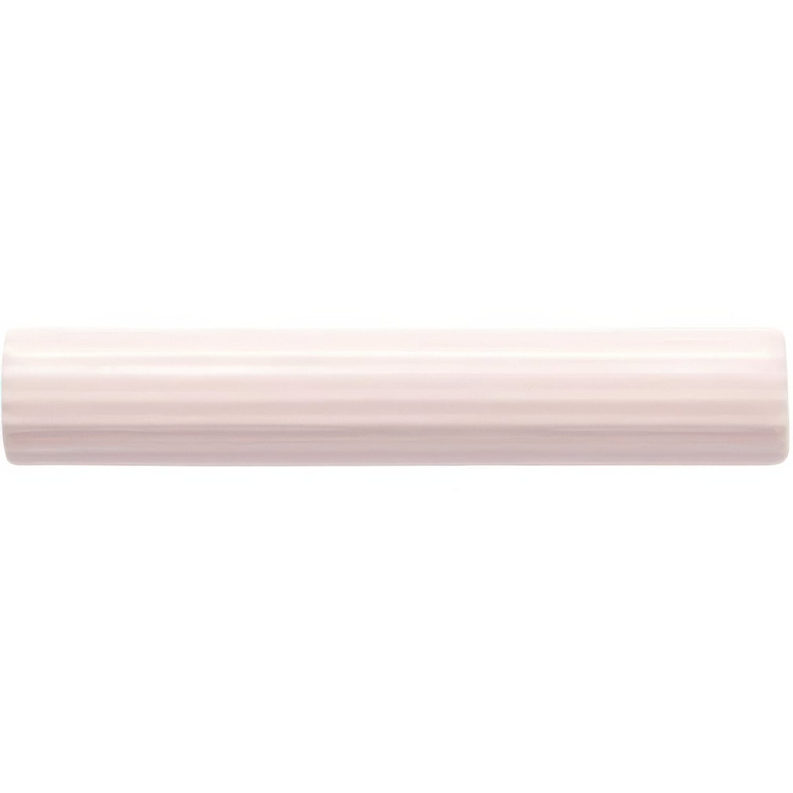 A sleek matte ceramic tile clare bundled reed in soft blush pink with subtle horizontal ridges