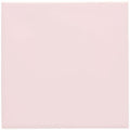 A smooth solid pale pink glossy ceramic square tile from Clare field tile collection