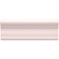 A matte off-white ceramic baseboard molding with a smooth curved profile from Clare Hampton