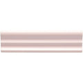 A sleek matte-finished pink ceramic tile with a classic three-ridge design from clare kensington